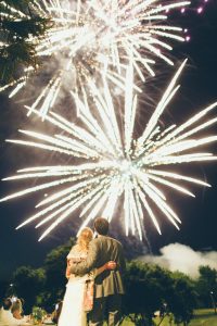 fireworks at a wedding